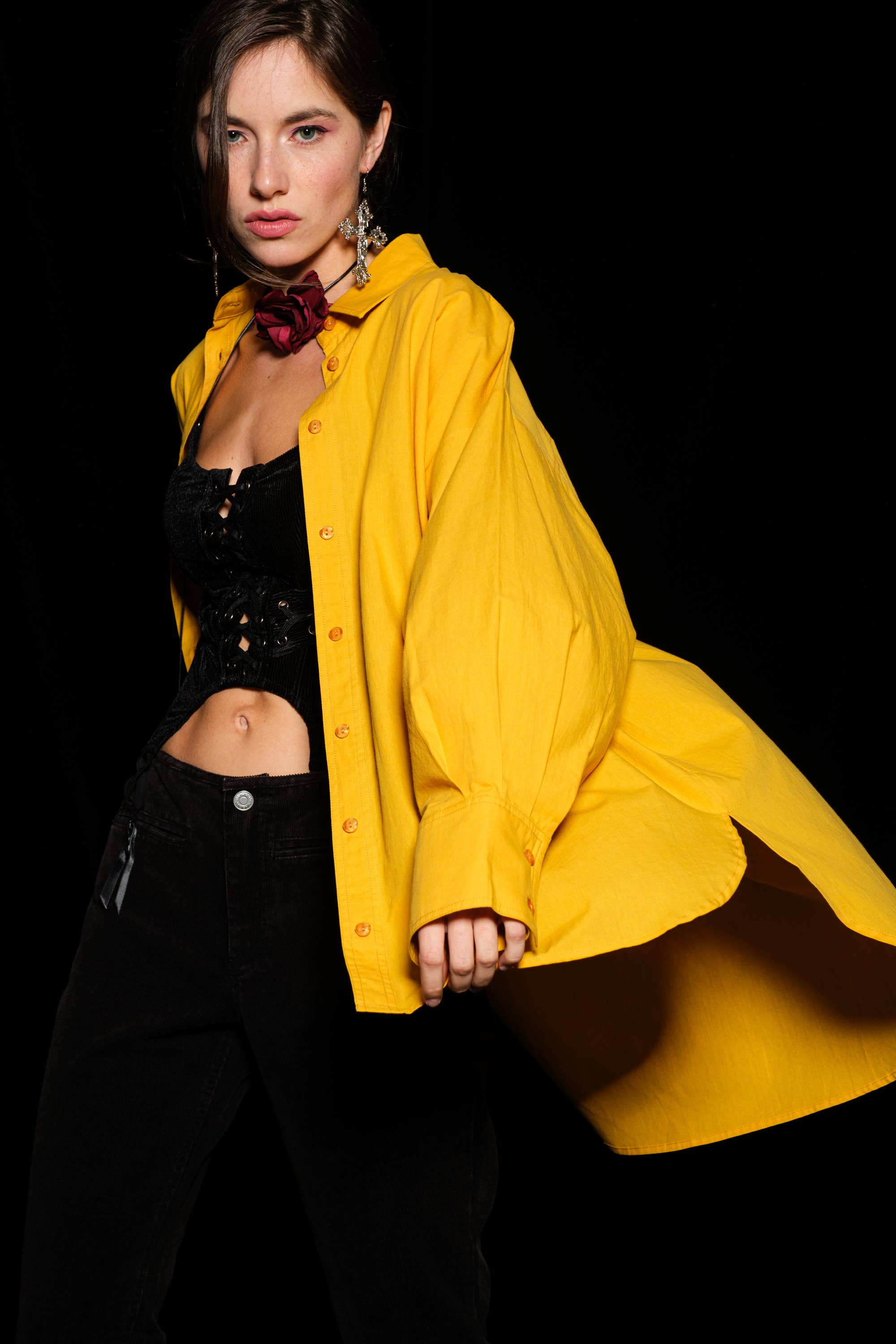 Signature 8 - Wholesale Button Down Shirt - Women's - OVERSIZED SHIRT S1924C8