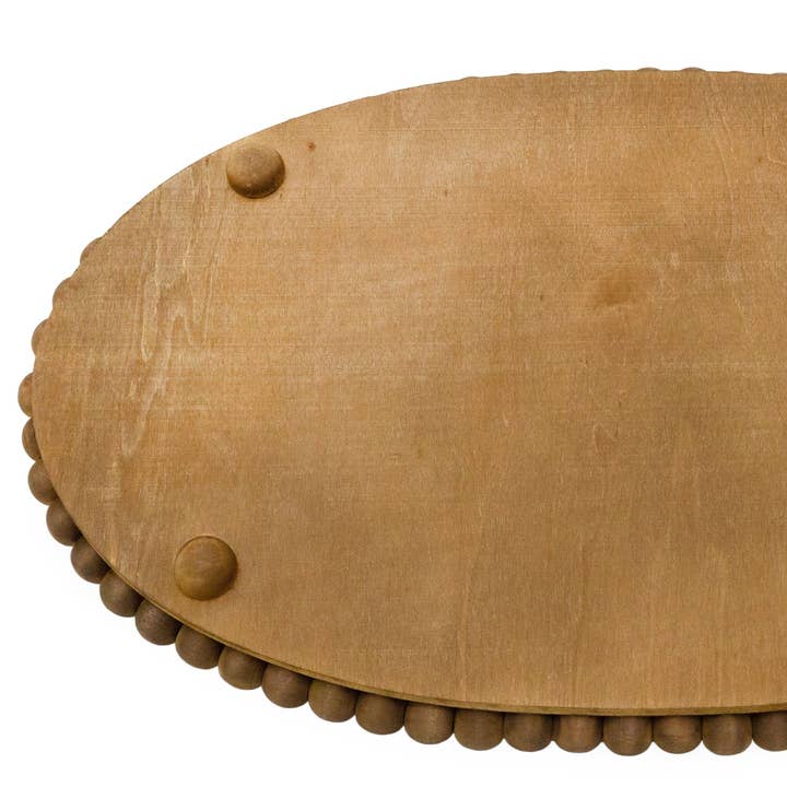 Kurated Korner - Wholesale Decorative Tray - Auldhome Design Wood Beaded Tray