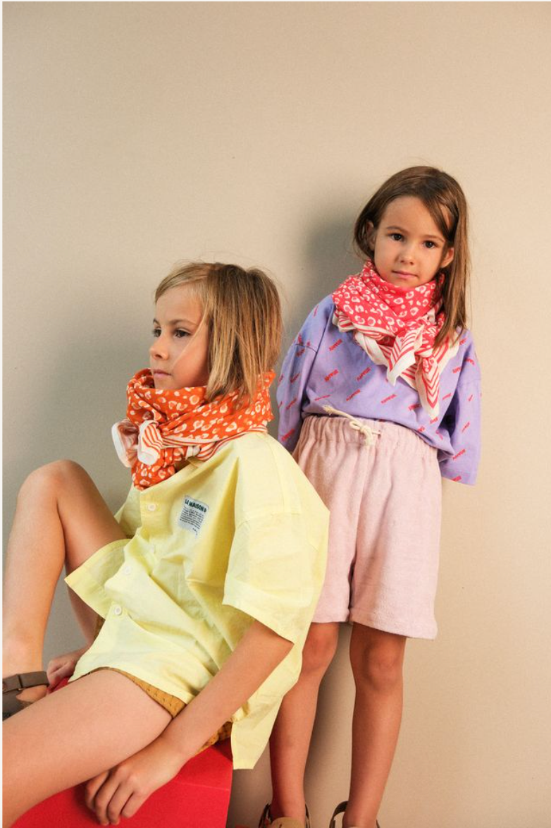 Maison Augustin - Wholesale Scarf - Kids - Baby Scarf Child Graou Cherry1