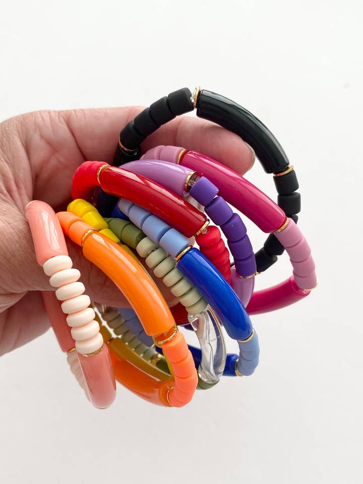 Team Spirit Bracelet-PURPLE for wholesale by Magpie & Bobbin