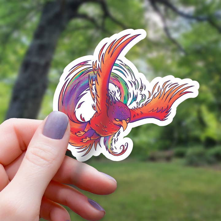 Mimic Gaming Co - Wholesale Sticker - Phoenix Rainbow Bird Sticker - 3"