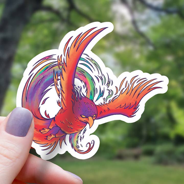 Mimic Gaming Co - Wholesale Sticker - Phoenix Rainbow Bird Sticker - 3"0
