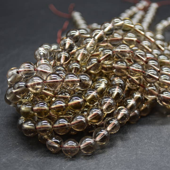 Oriental Direct Craft Supplies - Wholesale Beads - Grade A Natural Smoky Quartz Round Beads - 14" Long2