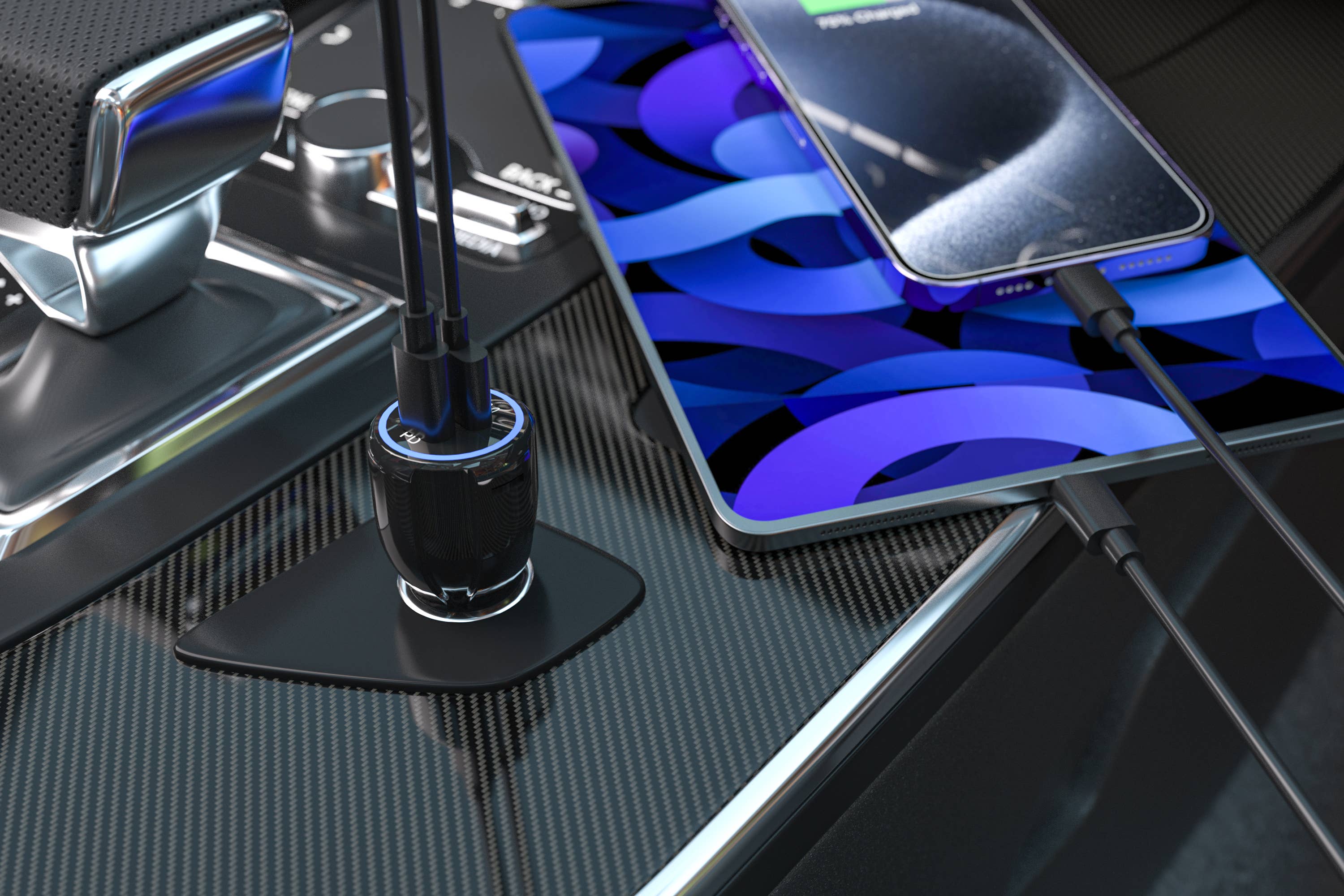 LAX Gadgets – wholesale Charging dock – Wireless Charging Vent Mount with Car Charger - Retail Pack11