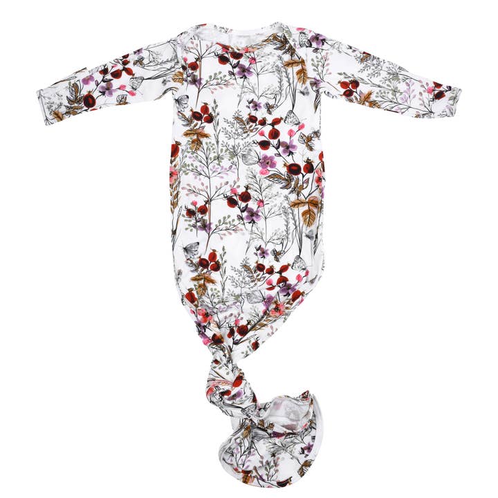Three Little Tots - Wholesale Babygown - Baby - Floral Flower Knotted Gown12