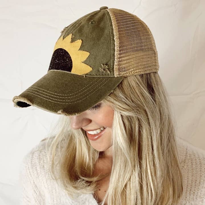 BohoGroove - Wholesale Trucker Hat - Women's - Sunflower Hat11