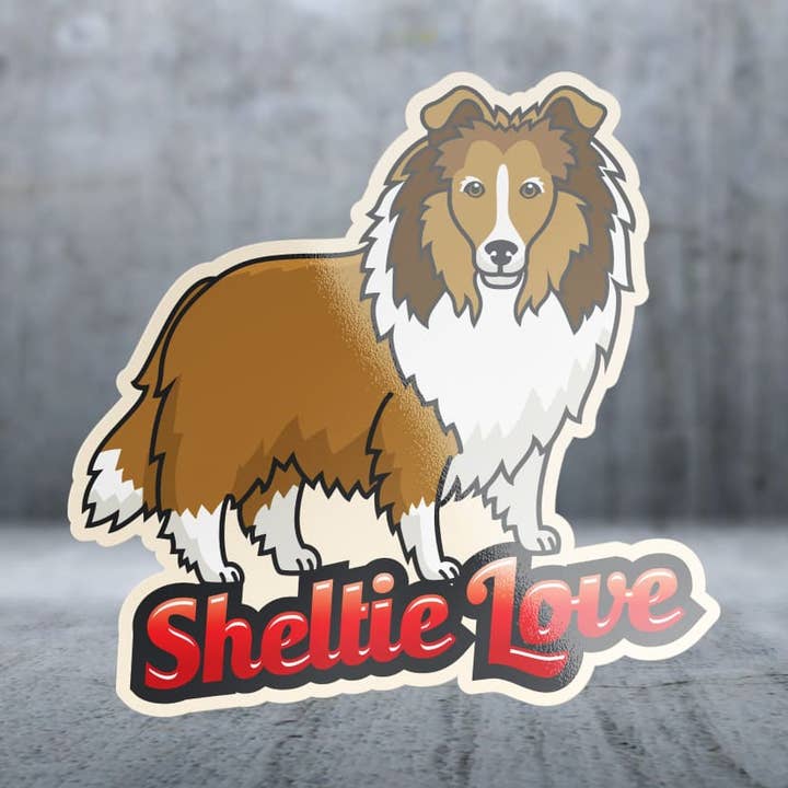 Sheltie Love - Sticker for wholesale by Two Feet Treats