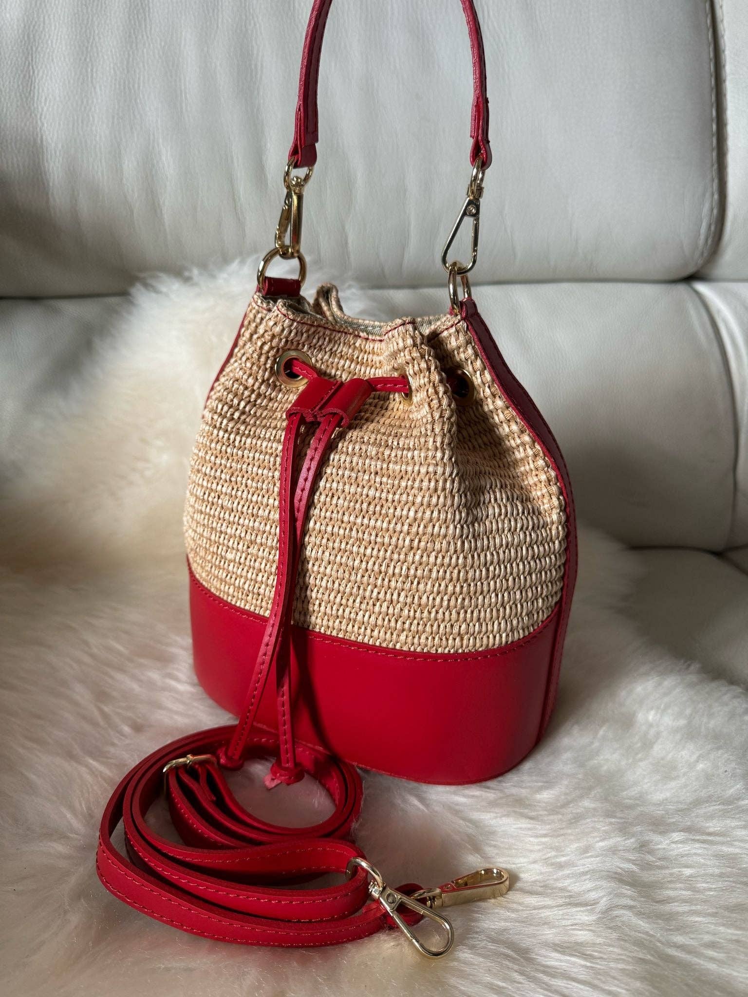 Zhade - Wholesale Beach Bag - MISS Bucket classic- raffia7