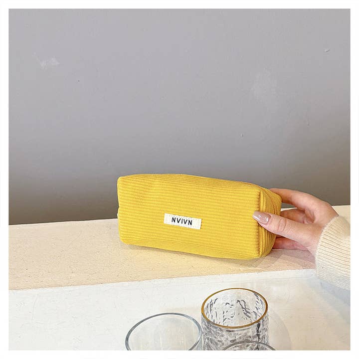 Dipped Shop – wholesale Pencil case/pouch – Vintage Corduroy Large Capacity Pencil Case DP25E9426