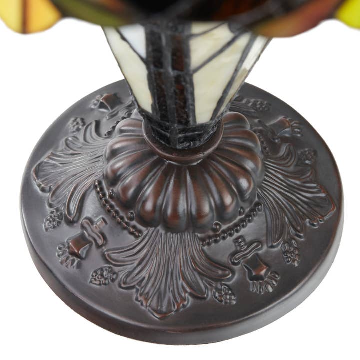 River of Goods - Wholesale Accent/Desk Lamp - 24.5"H Halston Amber Double Lit Stained Glass Table Lamp13