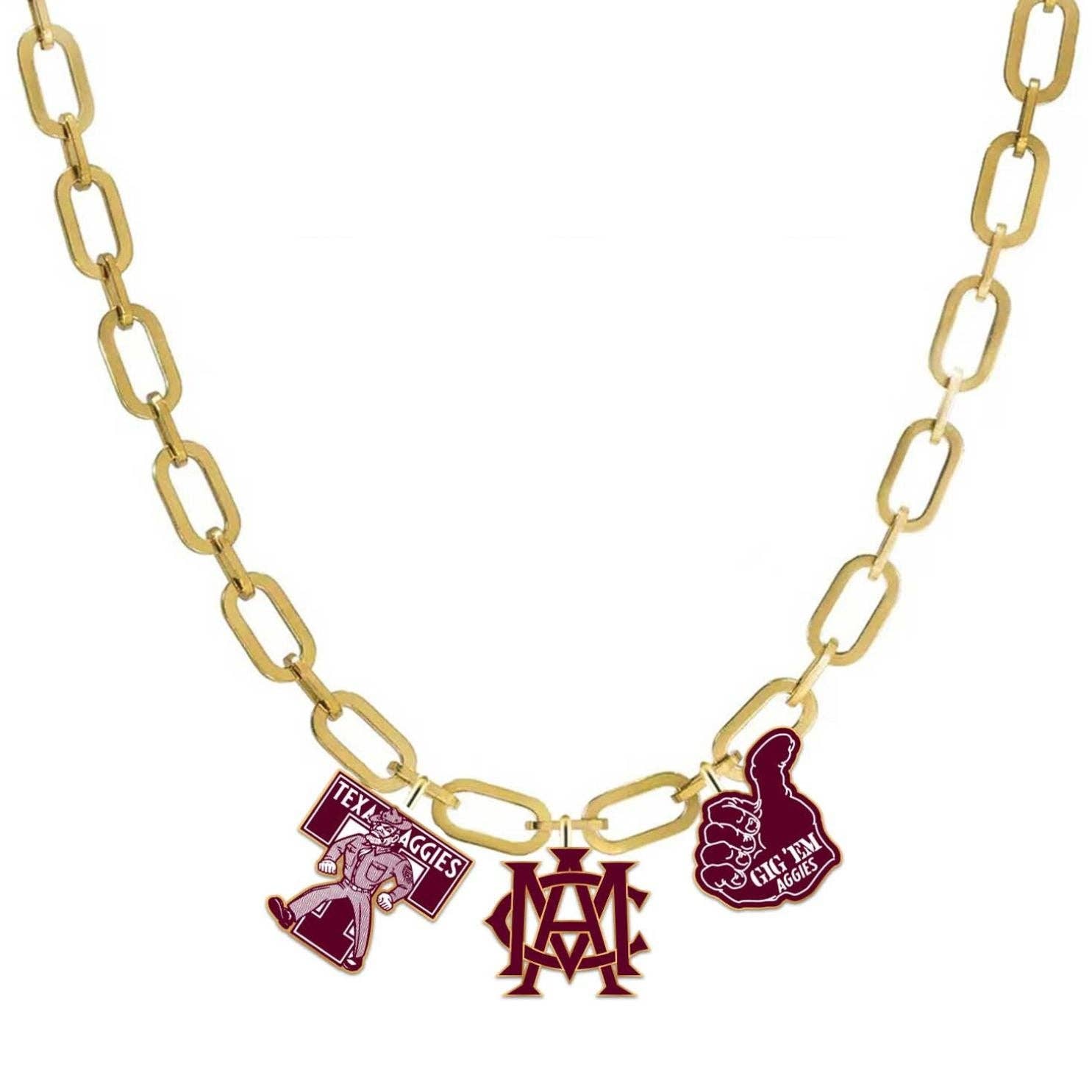 Brianna Cannon – wholesale Pendant/charm necklace – College Vault Texas A&M Charm Necklace0