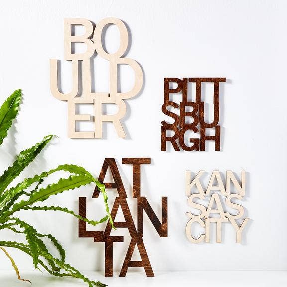 Grainwell - Wholesale Wall Accent - City Name Floating Stacked0