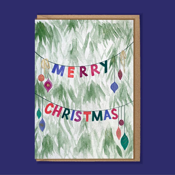 CHRISTMAS BUNTING A6 Card for wholesale by Jemma Leigh Design