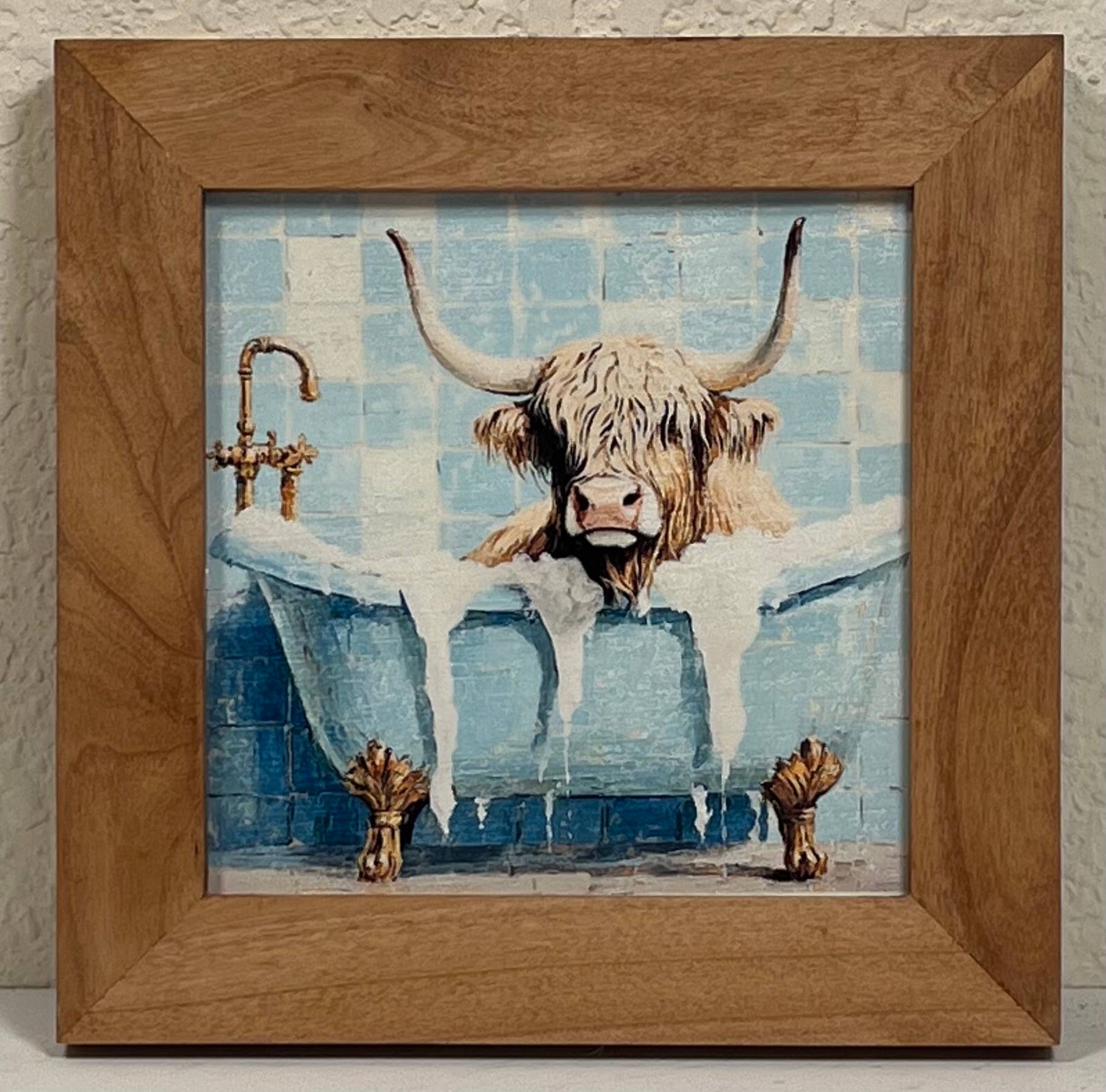 timber cove designs – Großhandel Wanddeko - Kind & Baby – Gerahmter Kunstdruck, Gerahmte Wandkunst, Kunst mit Hochlandrindern 5