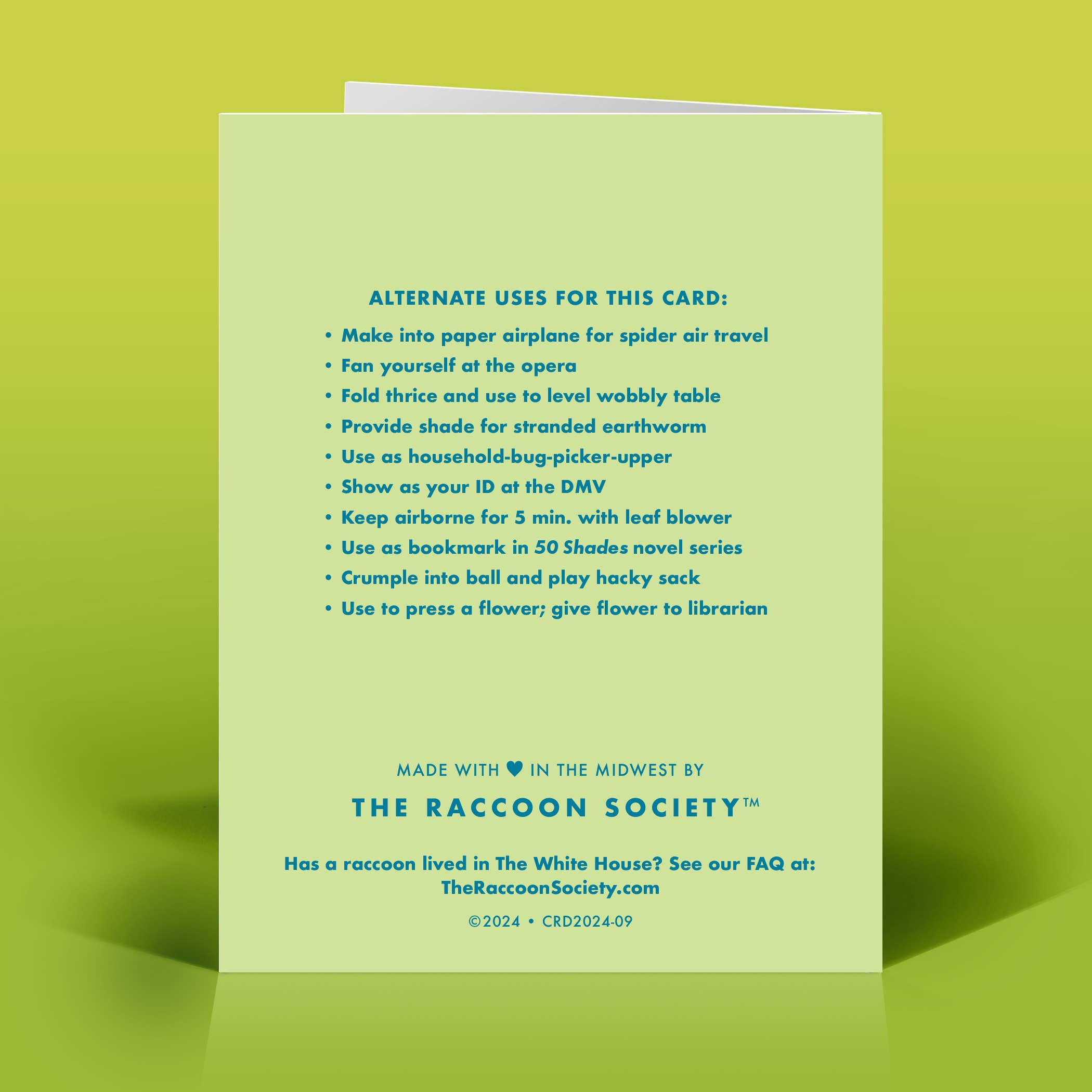 The Raccoon Society – postal de parabéns por atacado – Cartão de Aniversário Pecador1