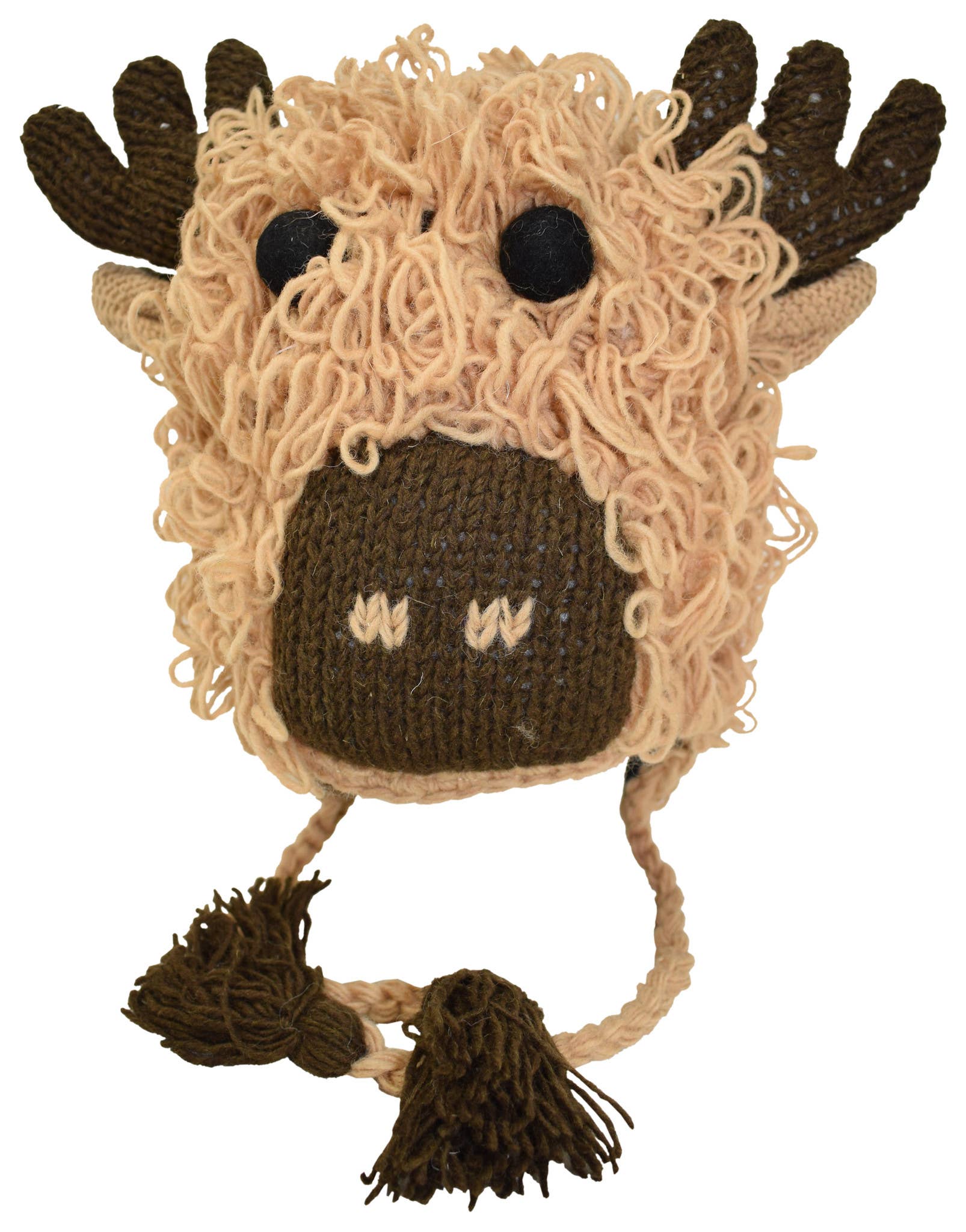 Gheri – wholesale Trapper/Bomber Hat - Unisex – Woolen Handknitted Fleece Lined Trapper Animal Hat Goat Fox2