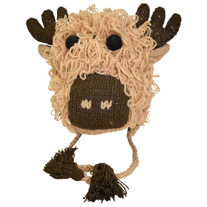 Gheri – wholesale Trapper/Bomber Hat - Unisex – Woolen Handknitted Fleece Lined Trapper Animal Hat Goat Fox2