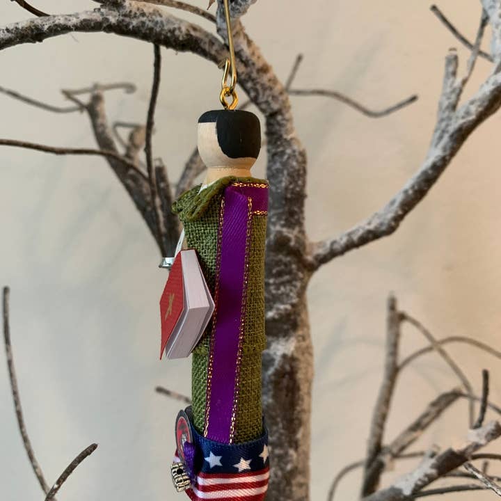 Our Saint Family - Wholesale Ornament - Servant of God Fr. Vincent Capodanno Wooden Doll Ornament2