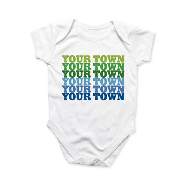 Rock Scissor Paper - Wholesale Bodysuit (Non-Footed) - Baby - Personalized City Baby Bodysuit - Supergraphics Repeat name 2
