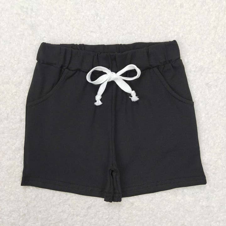 Baby Boys Summer Black Pockets Cotton Bottoms Shorts for wholesale by Aier Wholesale