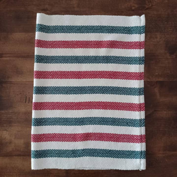 East Parlor - Wholesale Tea Towel - Holiday Dish Towel with Stripes2