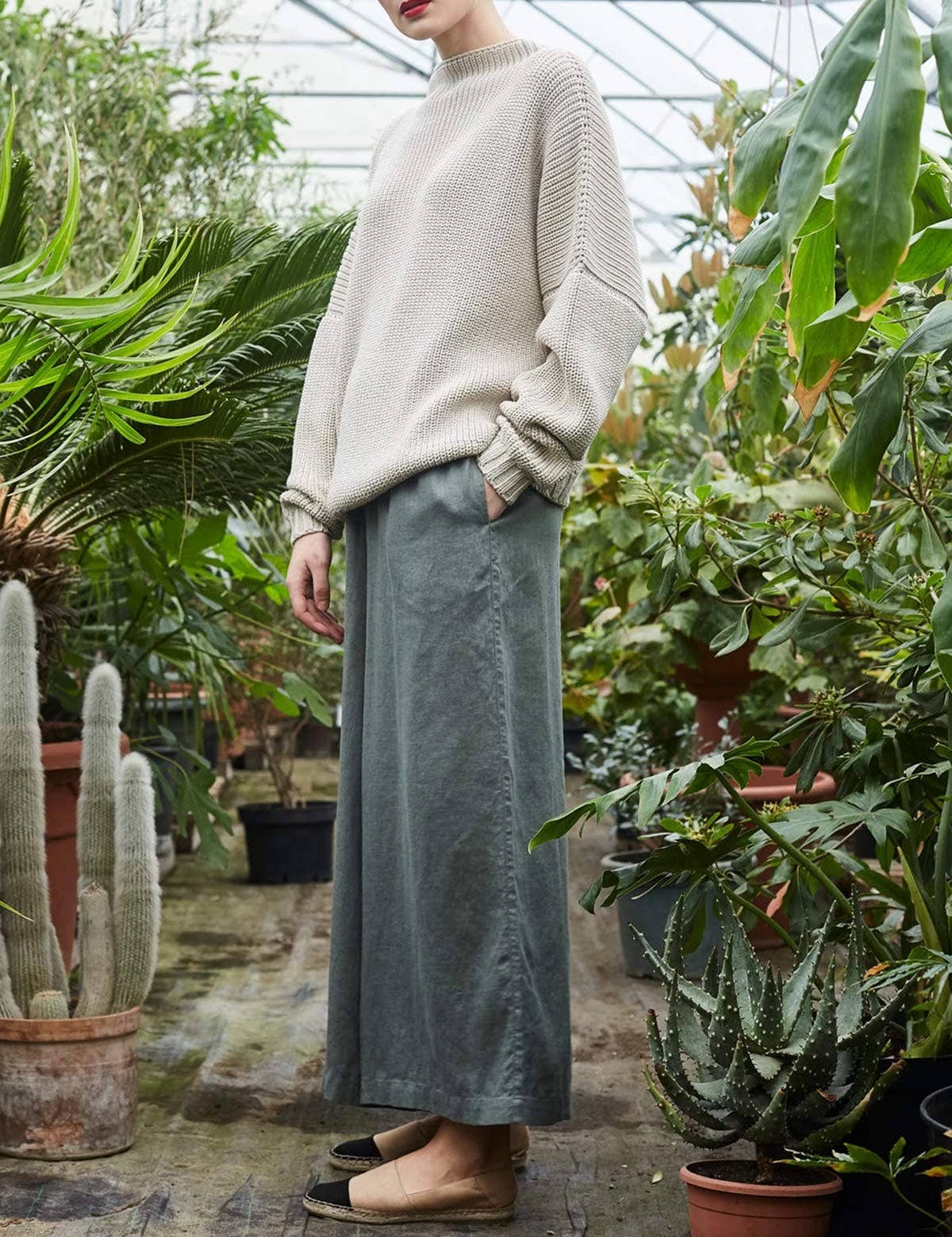 Chicto – Großhandel Strickpullover – Damen – Damen Oversized Pullover Fledermausärmel Stehkragen Jumper Oberteile35