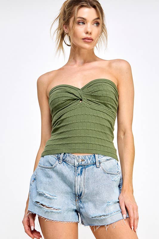 Miss Love - Wholesale Knit Top - Women's - Twist Front Sweater Tube Top33