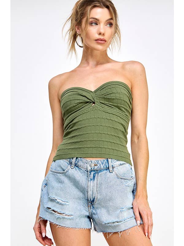 Miss Love - Wholesale Knit Top - Women's - Twist Front Sweater Tube Top33