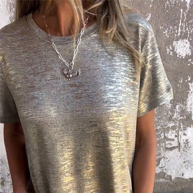 UZ Wholesale Store - Wholesale T-shirt (Zonder tekening) - Dames - Relaxed-fit T-shirt met korte raglanmouwen en ronde hals3