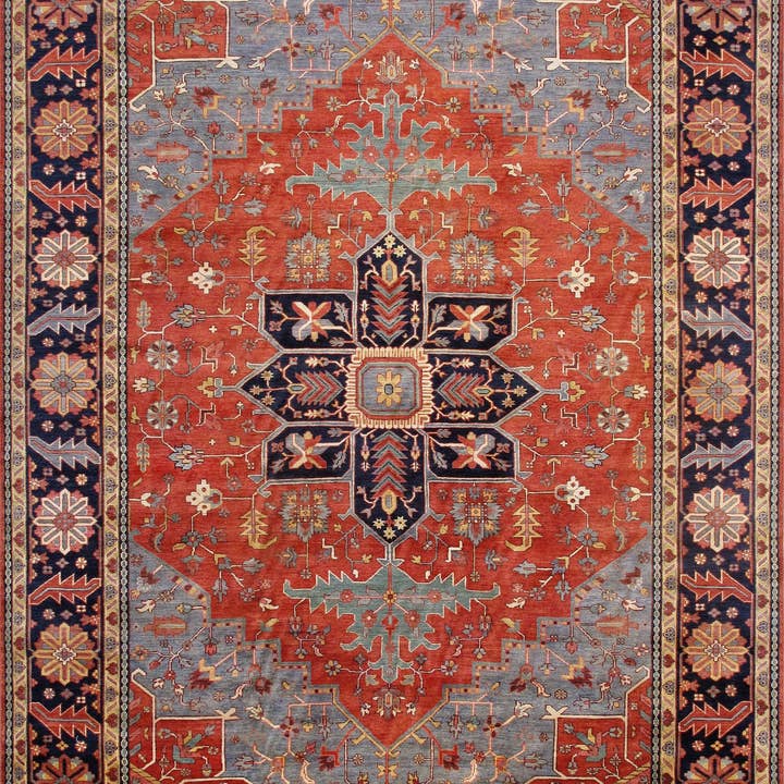 Serapi Geometric Hand-Knotted Wool Area Rug for wholesale by Canvello