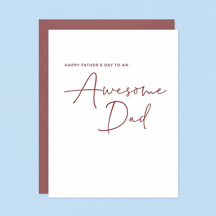 Missive - Wholesale Father's Day Card - Awesome Dad Letterpress Father's Day Card