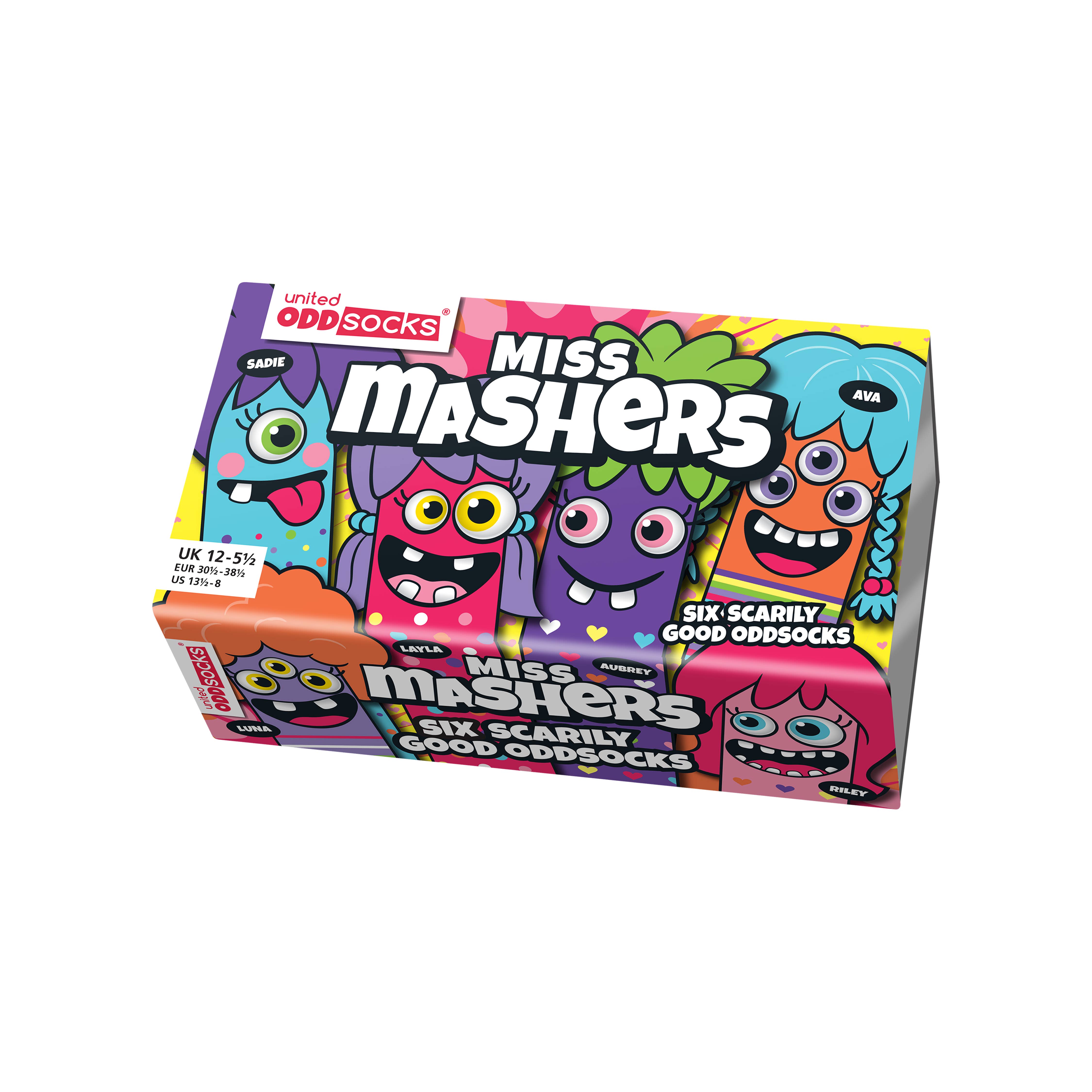 Sock Academy – wholesale Socks – Child – MISS MASHERS | 6 Odd Socks Gift Box - United Oddsocks2