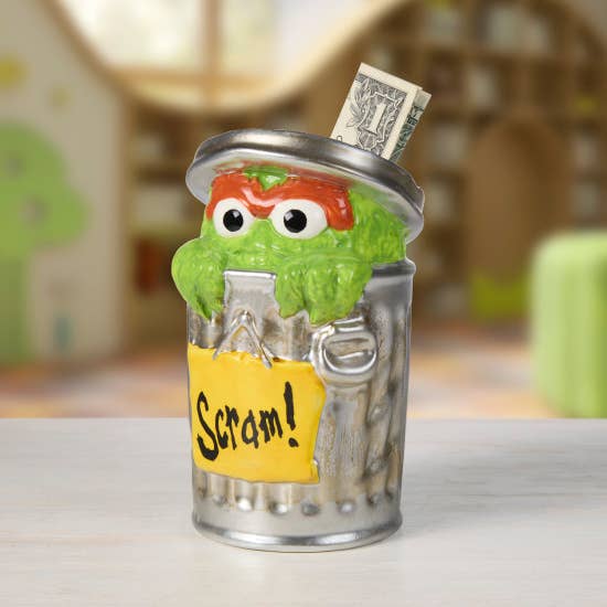 Sesame Street Oscar’s Trash Trove Bank for wholesale by Precious Moments