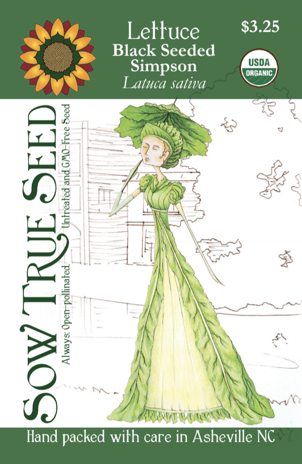 Sow True Seed - Wholesale Plant Seeds - Lettuce Seeds - Black Seeded Simpson, ORGANIC1