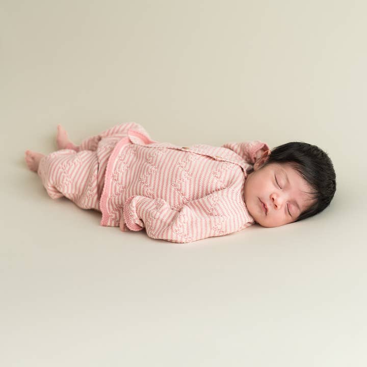 micu micu - Wholesale Top & Pant Set - Baby - Set of jacket and pant zigzag bubblegum pink-ecru