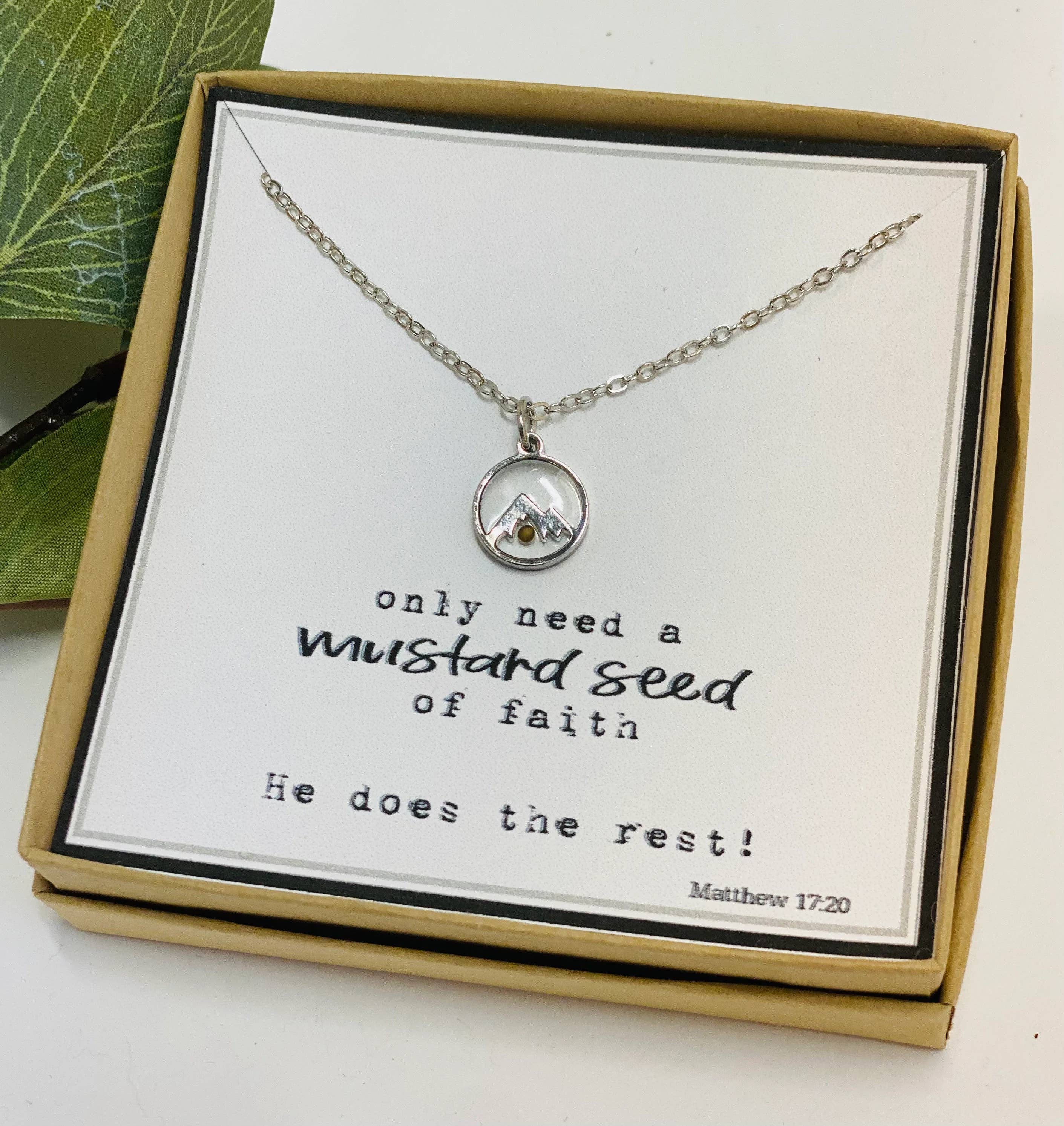 Little Happies Co - Wholesale Pendant/Charm Necklace - Mountain Mustard Seed Necklace