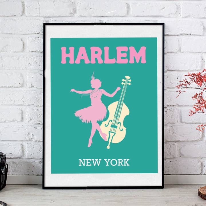 Harlem poster, nyc wall art. for wholesale by Fanesha Fabre