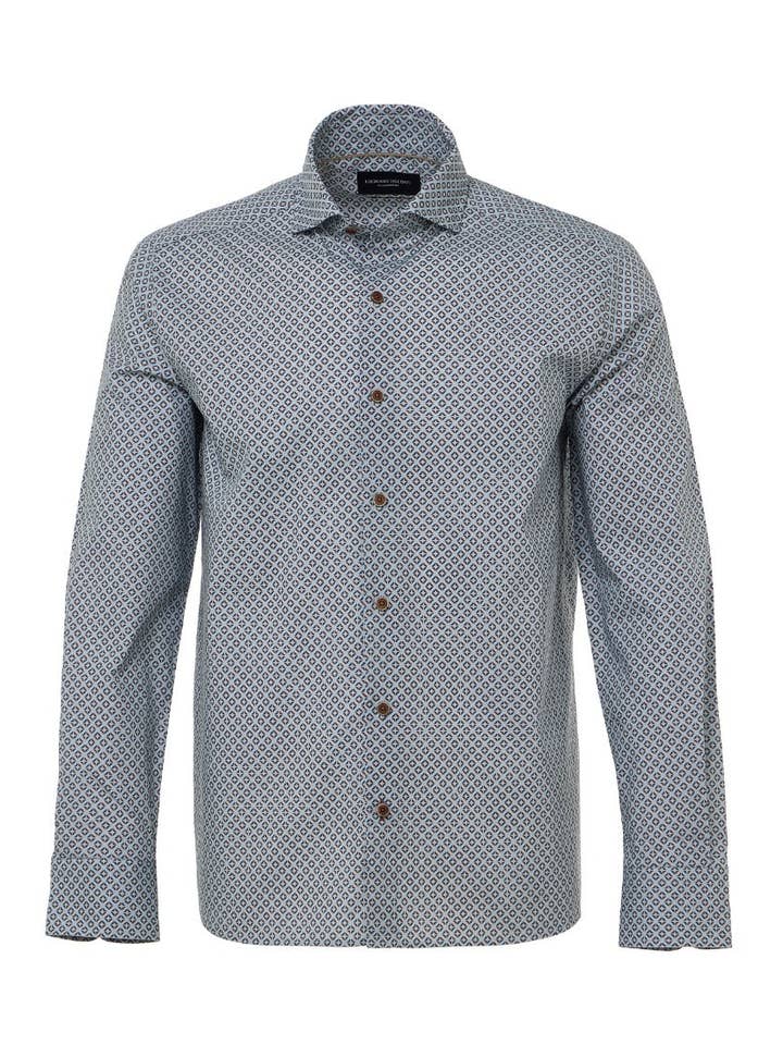 Geo Print Button Down Shirt for wholesale by Luchiano Visconti