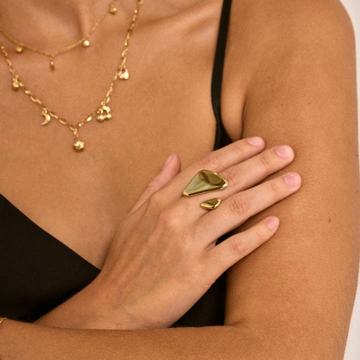 BYREN | ÉLINE L'ATELIER – Engroshandel Multifingerring – Ring i rustfrit stål 424AQ2513