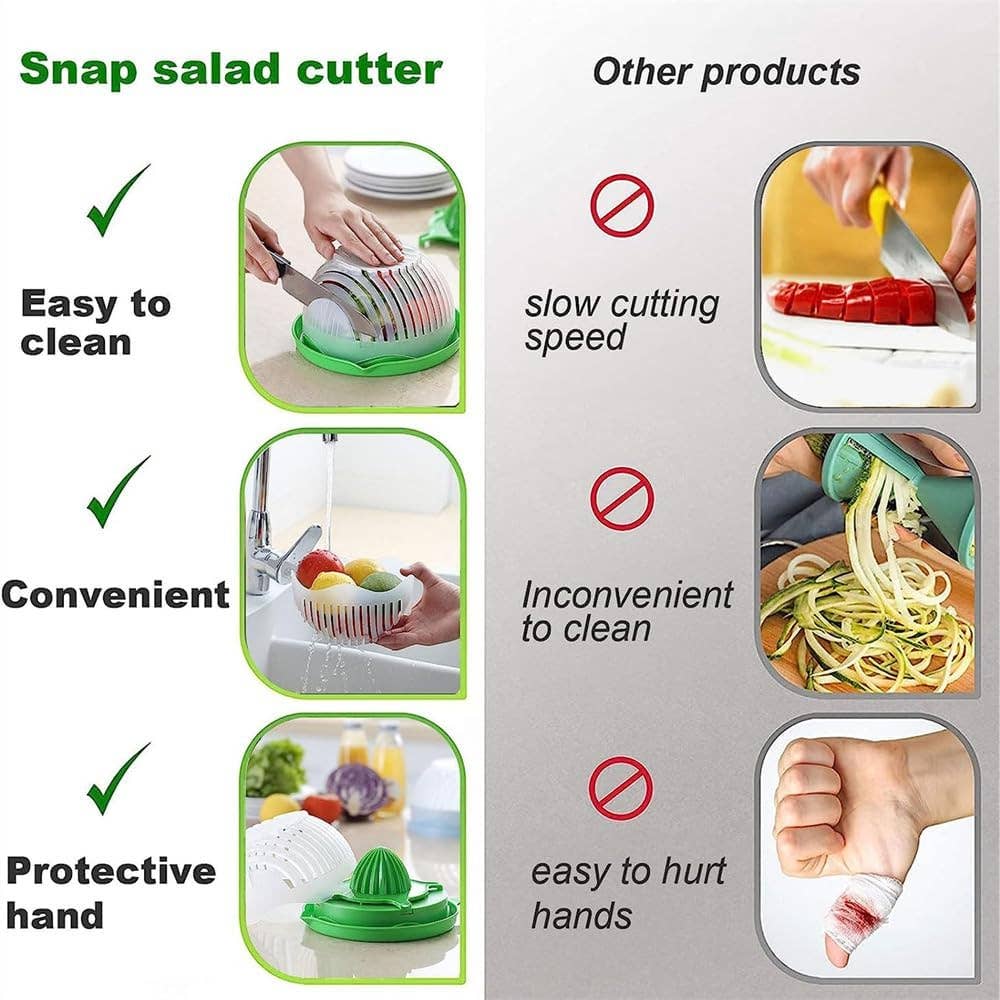 VIGOR - Wholesale Kitchen Tool/Gadget - Salad Cutter Bowl and Juicer Multifunctional Fruit and vegie1