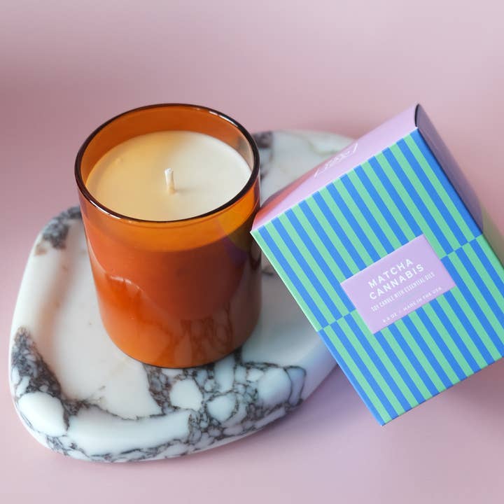 BOTANICA - Wholesale Jar/Filled Candle - Matcha + Cannabys Essentials Candle | 8 oz.