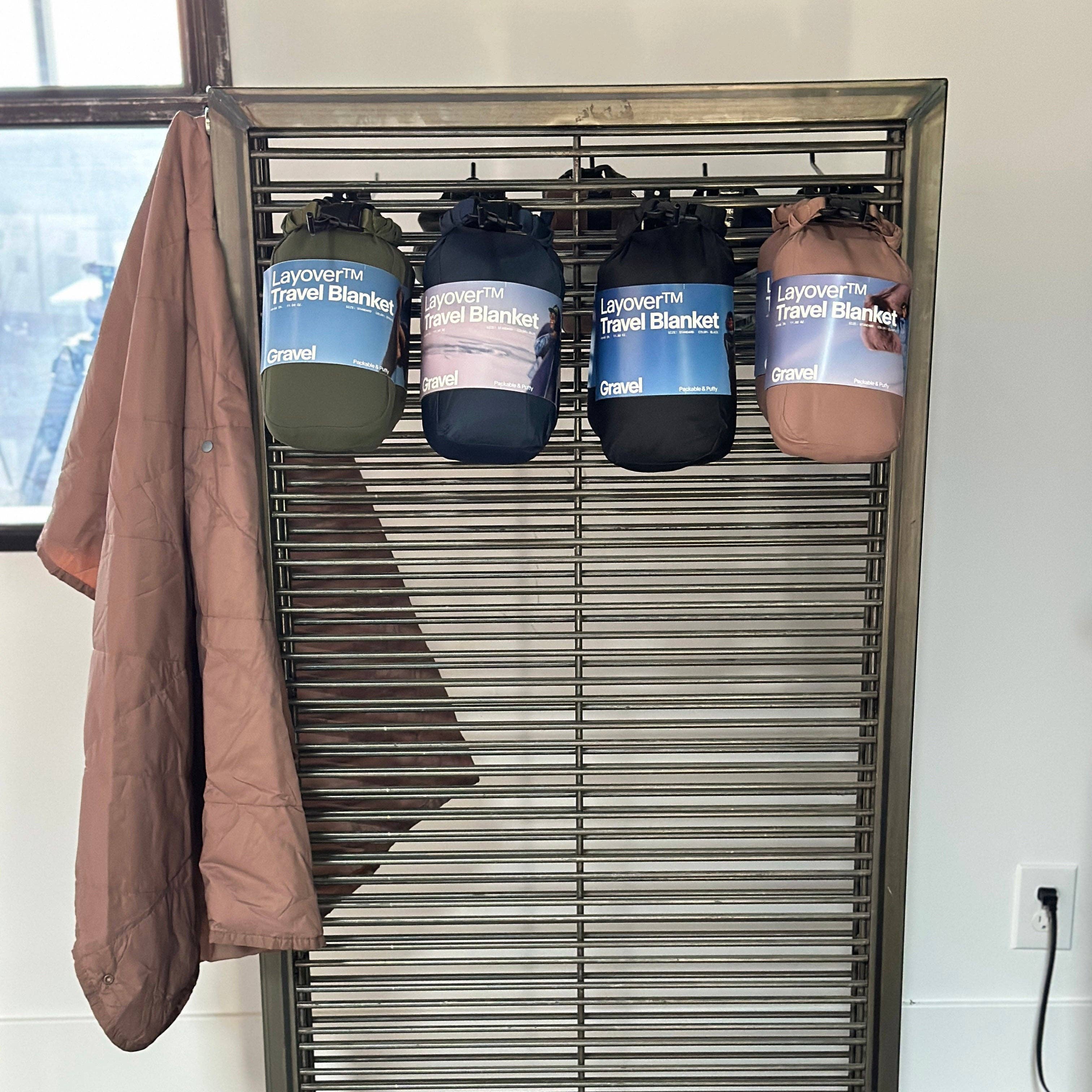 Gravel - Wholesale Travel Blanket - Layover™ Travel Blanket - Insulated & Packable | Black8