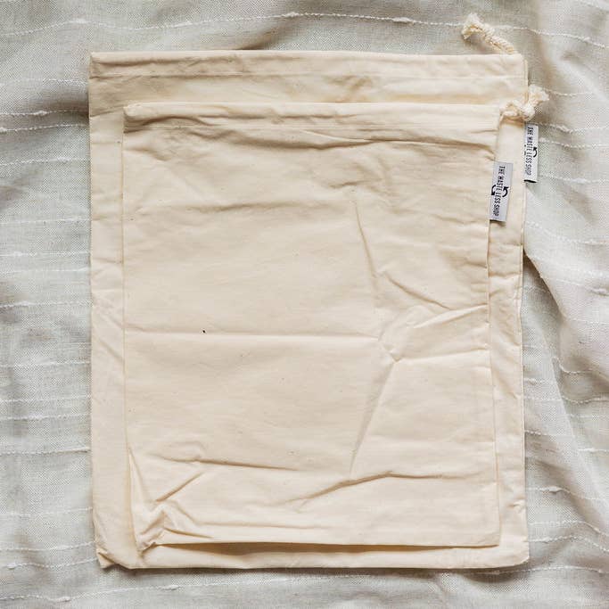 The Waste Less Shop - Vendita all'ingrosso Borsa per shopping/spesa - Set di Sacchetti per Prodotti in Cotone Organico Riutilizzabili – Rete e Mussola3