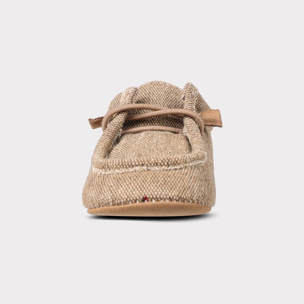 Khaki Parker Boys Slip-On Crib Shoe for wholesale on Faire3