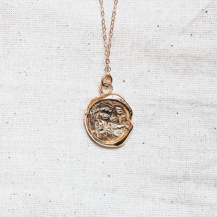 Philotes Ancient Coin Necklace for wholesale by Taken Twice