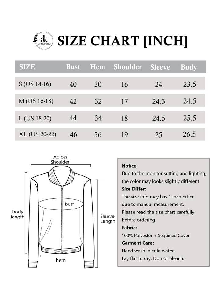 Anna Kaci Wholesale - Wholesale Jacket - Women's - Women's Sparkly Sequin Jacket Glitter Long Sleeves Front Zip5