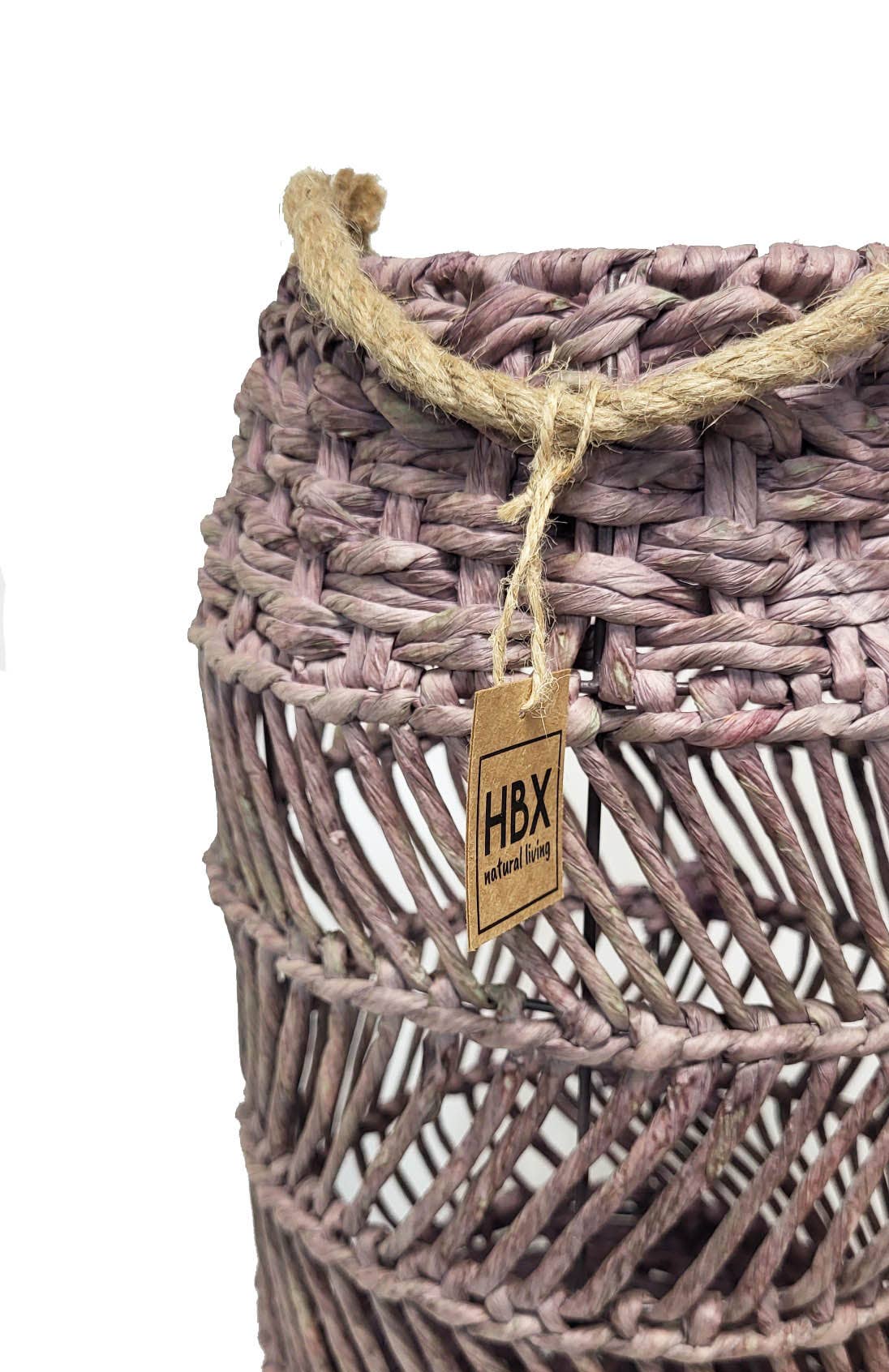 NHP International - Venta al por mayor Faroles - Faroles Deia de ratán morado HBX 50 cm2
