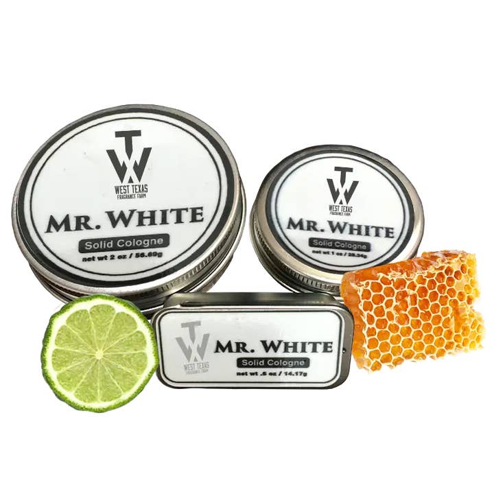 Mr. White Solid Cologne for wholesale by West Texas Beard Company