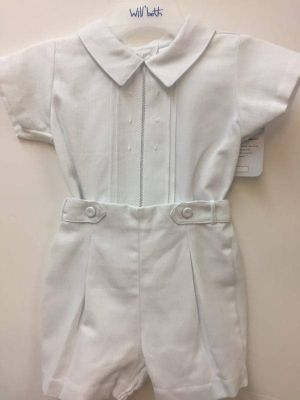 74012 Ensemble élégant de 2 pièces pour garçon blanc pour la vente par Will'beth