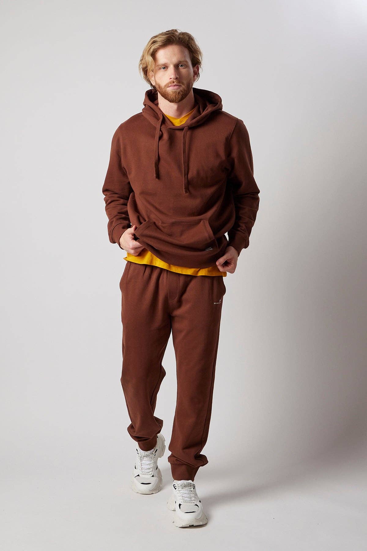 marrón Sudadera con capucha en algodón orgánico certificado cepillado de venta al por mayor en Faire0